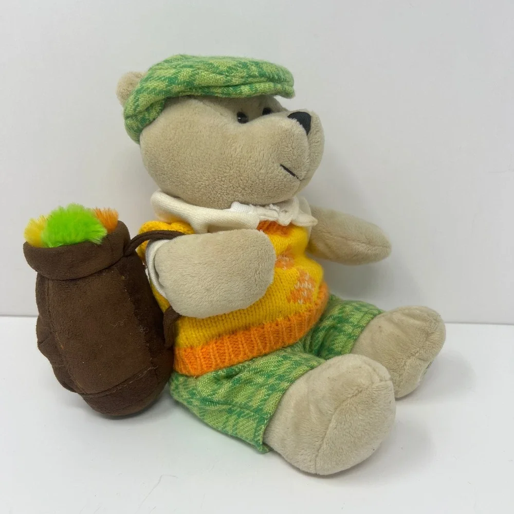 Starbucks‎ Bearista Plush 2006 Golf Theme 50th Edition Tan Green Hat 9